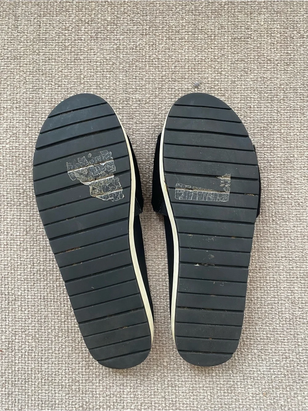 Kenneth Cole Black Slide Sandal with White Platform Trim